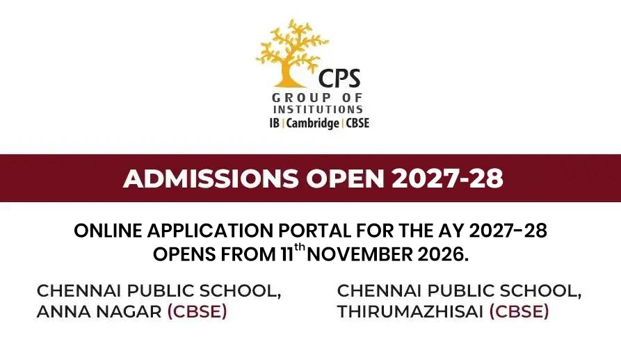 Chennai Public School Admissions Open